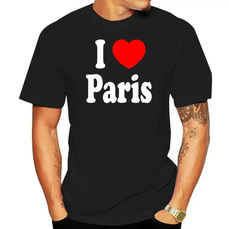 I Love Paris Black Tshirt Herren T Shirt