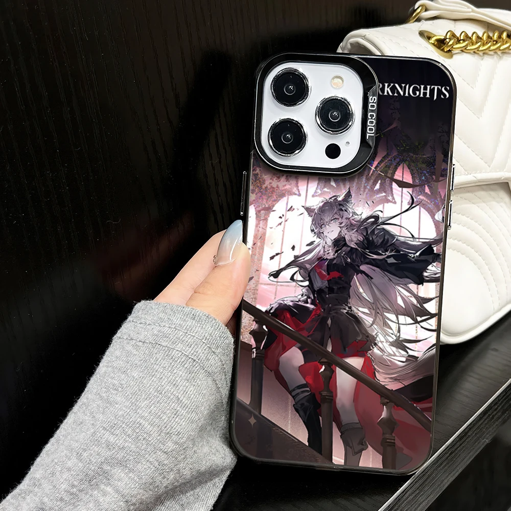 Game Arknights Lappland the Decadenza Phone Case for iPhone 16 12 13 14 15 11 Max Pro Plus Laser IMD Color Shell