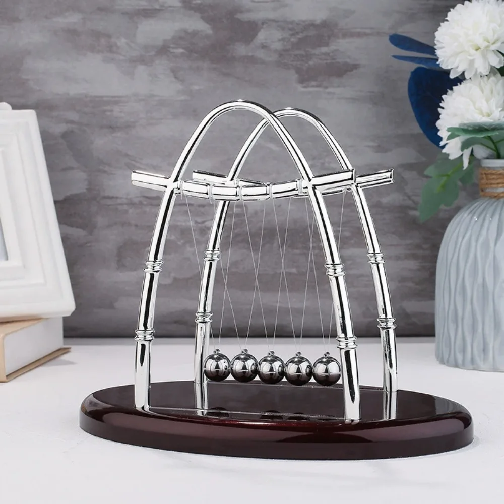 Newton Cradle Balance Steel Balls Perpetual Motion Collision Ball School Teaching Physics Science Pendulum Toy Home Decoration