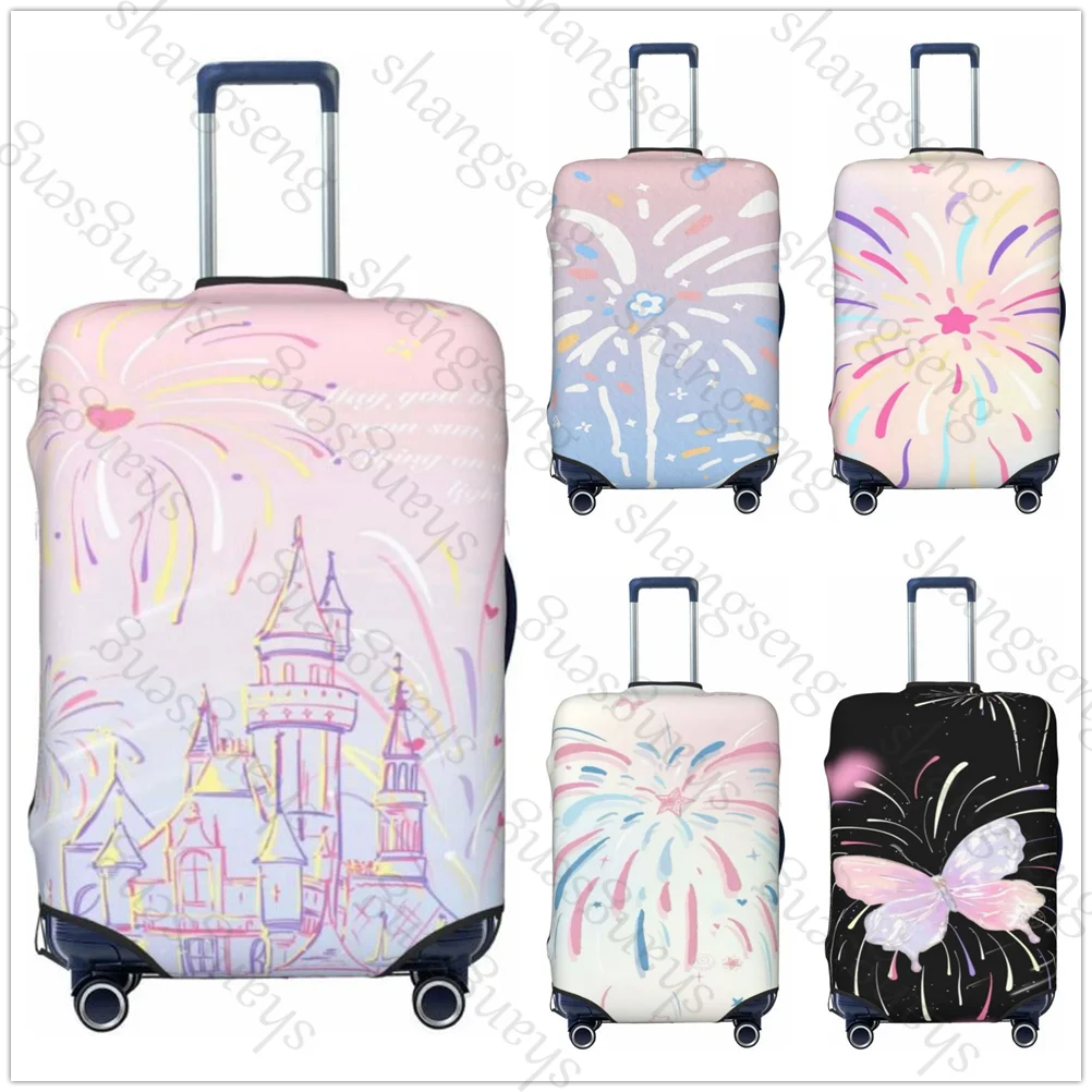 Colorful fireworks Thicken Luggage Cover Elasticity Trolley dust cover Suitcase Protection Cover Suitcase Case