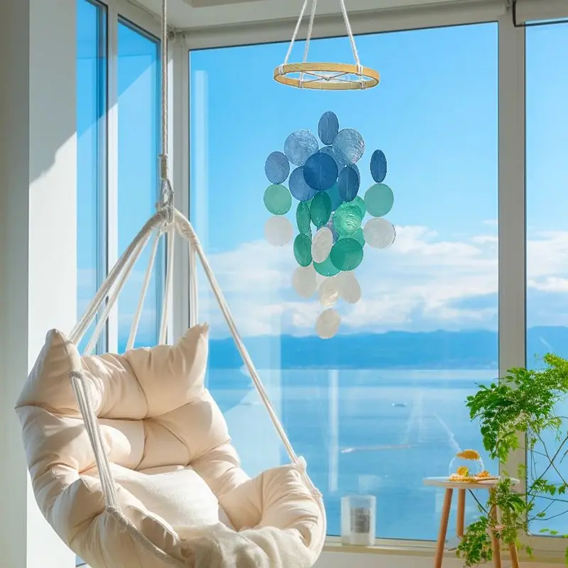 4Color Creative Nordic Shell Wall Hanging Decoration Wind Chime Home Bedroom Wall Hanging Decoration Ornament For Gifts LI753