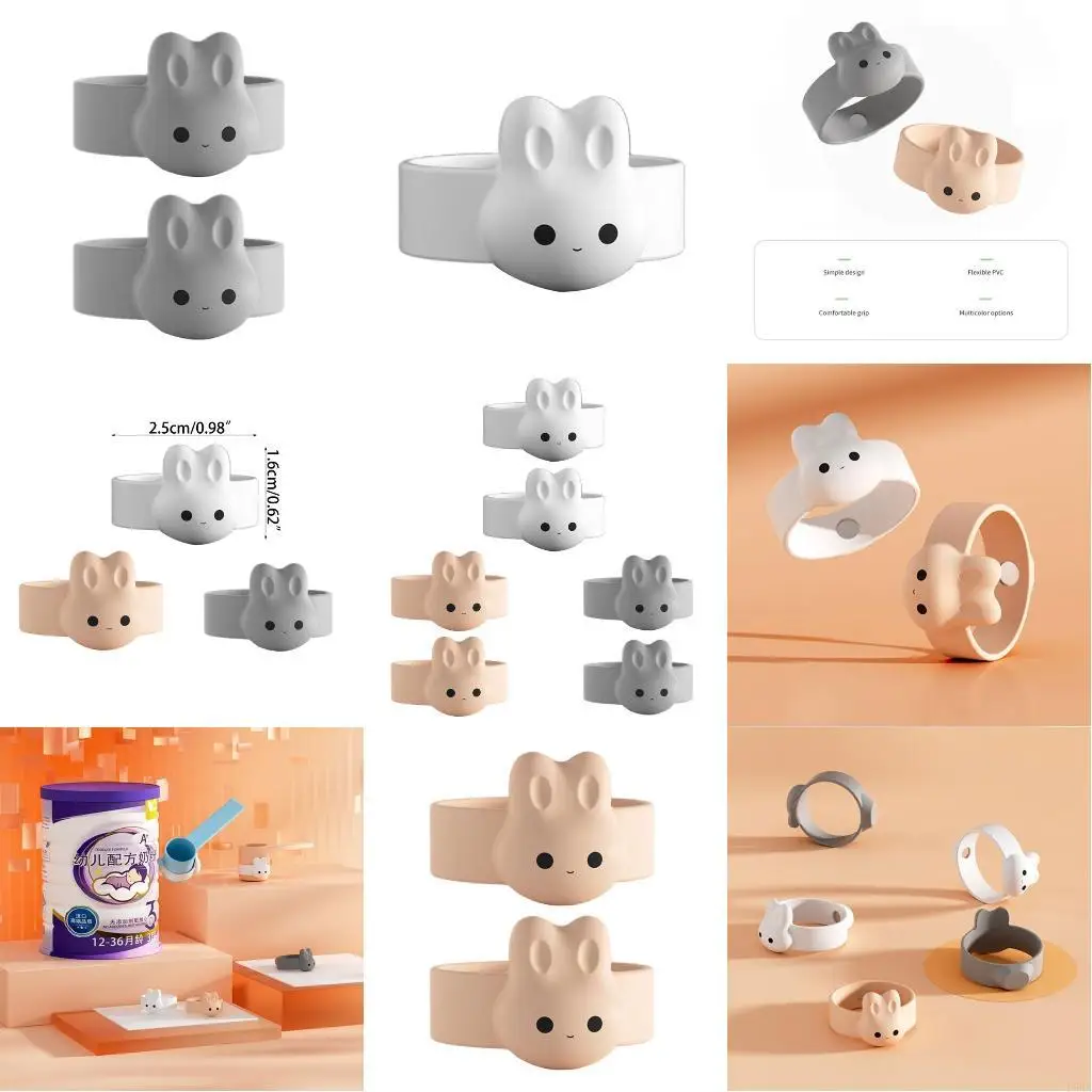 

SpoonScoop Holder Ring Spoon Non-Stick Ring Anti-Drop Handy Tool Baby Supplies L8RB