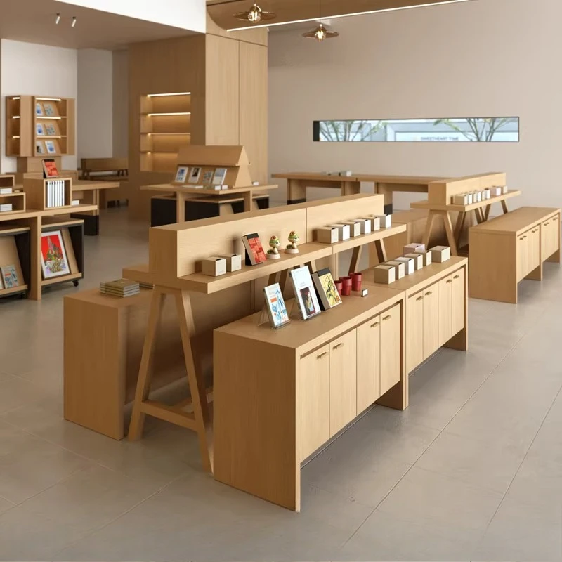 

Bookstore display stand Specialty tourism merchandise display case general merchandise store display case