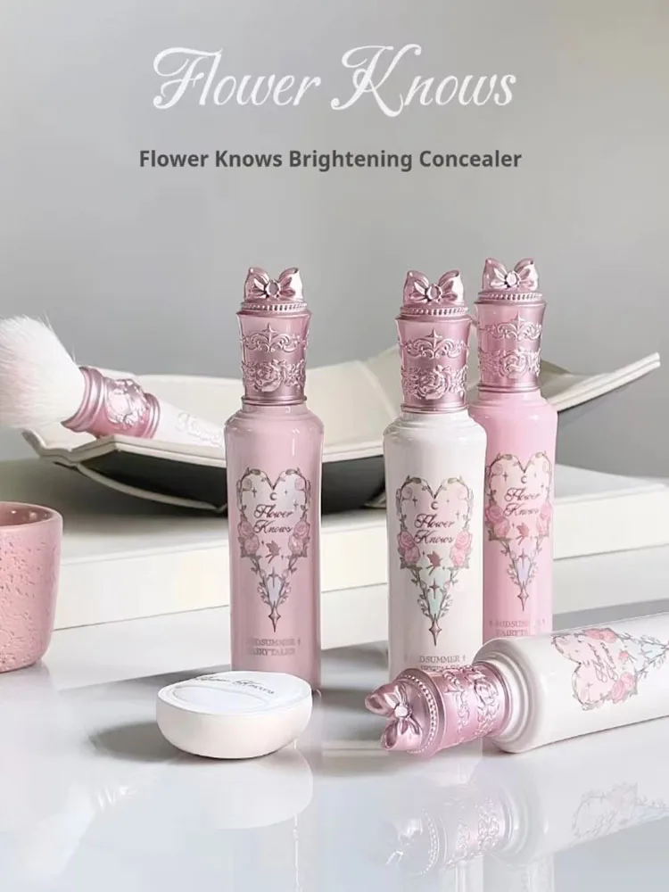 Flower Knows Liquid Concealer Highlighter Cute Mini Size Midsummer Fairytales Collection High Coverage Brightening