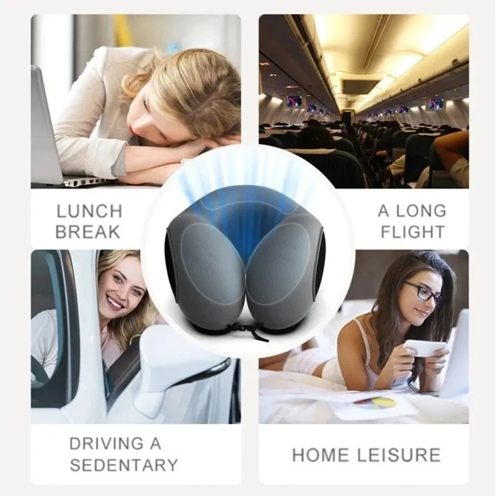 

New Comfortable Travel Pillow Slow Rebound Breathable Cover Nap Pillows Airplane Portable Sleeping Neck Pillow