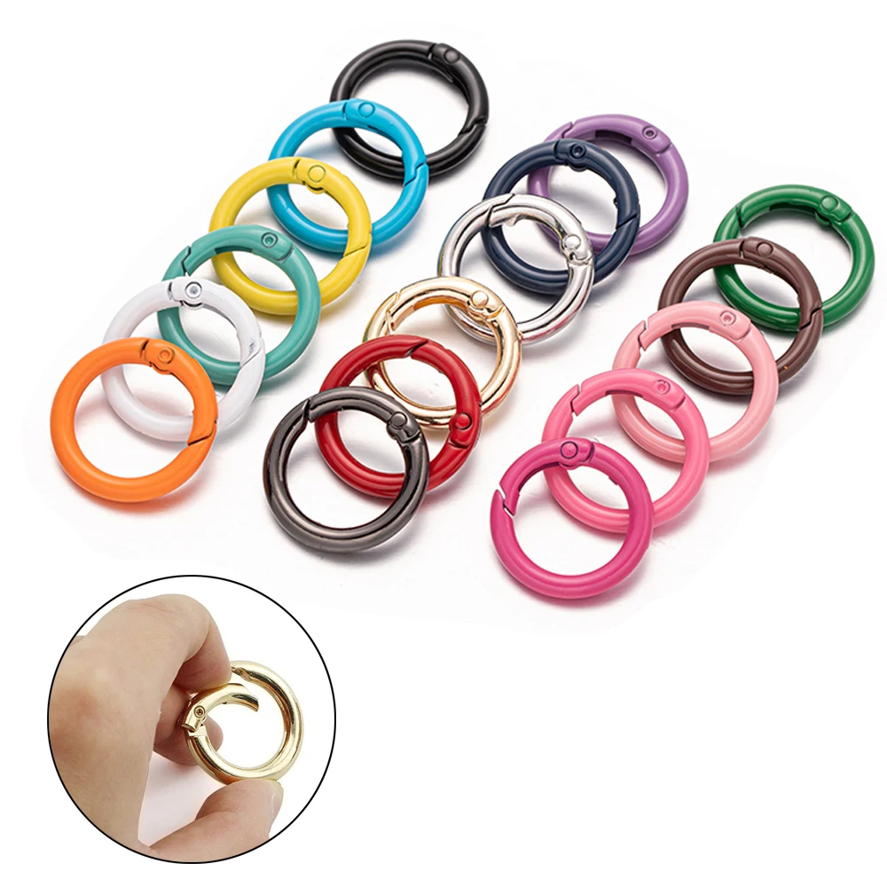 

5Pcs/Lot O Ring Spring Clasp Carabiner Keyring For DIY Keychain Key Buckle Connector Jewelry Making Supplies Crafts Accessories