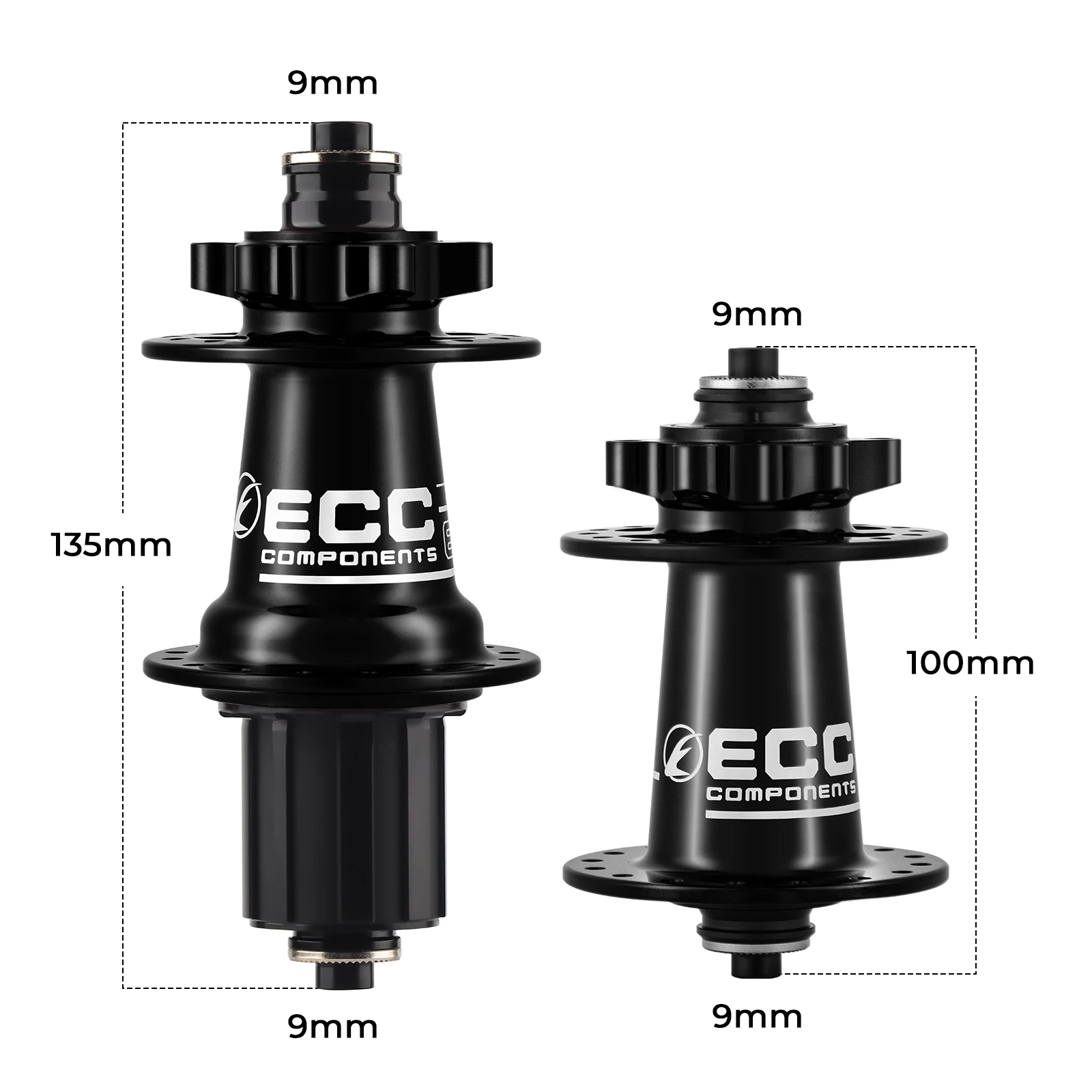 ECC E601 Hub Bicycle MTB 4 Bearing Ultra Lubricant 32 Holes Mountain Bike Exchange Disc Hubs Front for QR Thru Axle HG MS XD