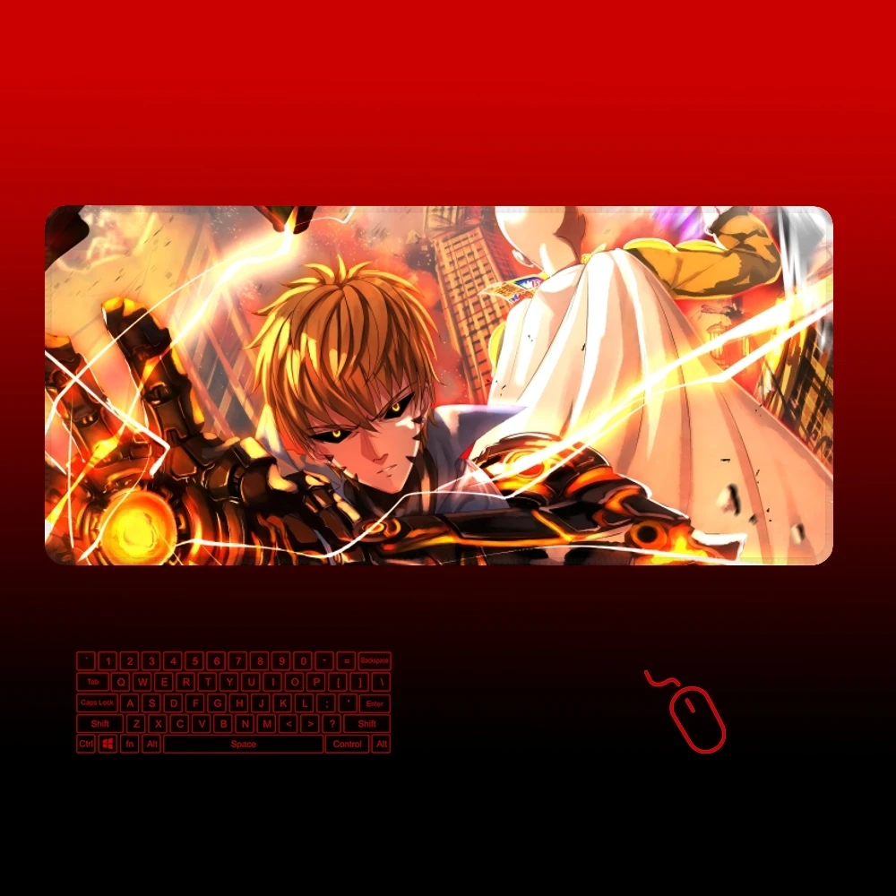 One-Punch Man Mouse Pad Simple Gamer Large Rubber Art Gaming Mouse Pad Locking Edge Big Computer Mousepad Laptop Desk Mat