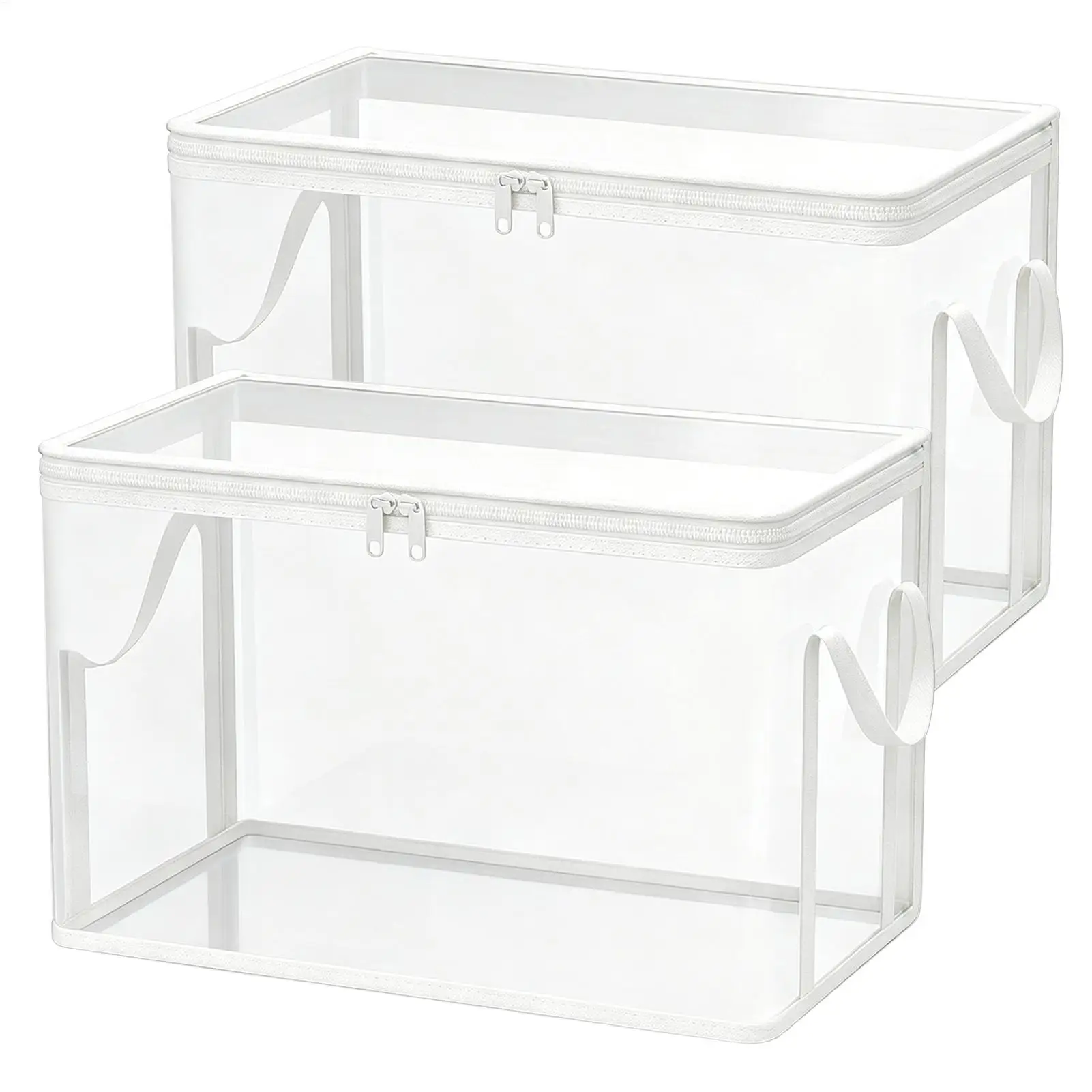 2 Stück 38x24x32cm PVC Spielzeug-Aufbewahrungsboxen Faltbare Spielzeugkiste für Kuscheltiere Plüschpuppen Organizer Multifunktionale Aufbewahrung – Detail 2