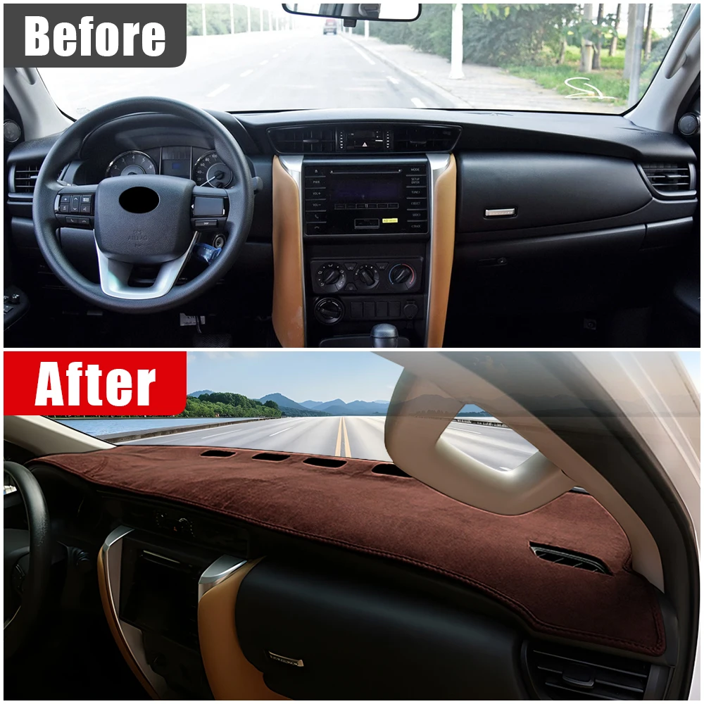 For Toyota Fortuner SW4 2015 2016 2017 2018 2019 2020 2021 2022 2023 2024 Car Dashboard Avoid Light Pad Instrument Platform Mat