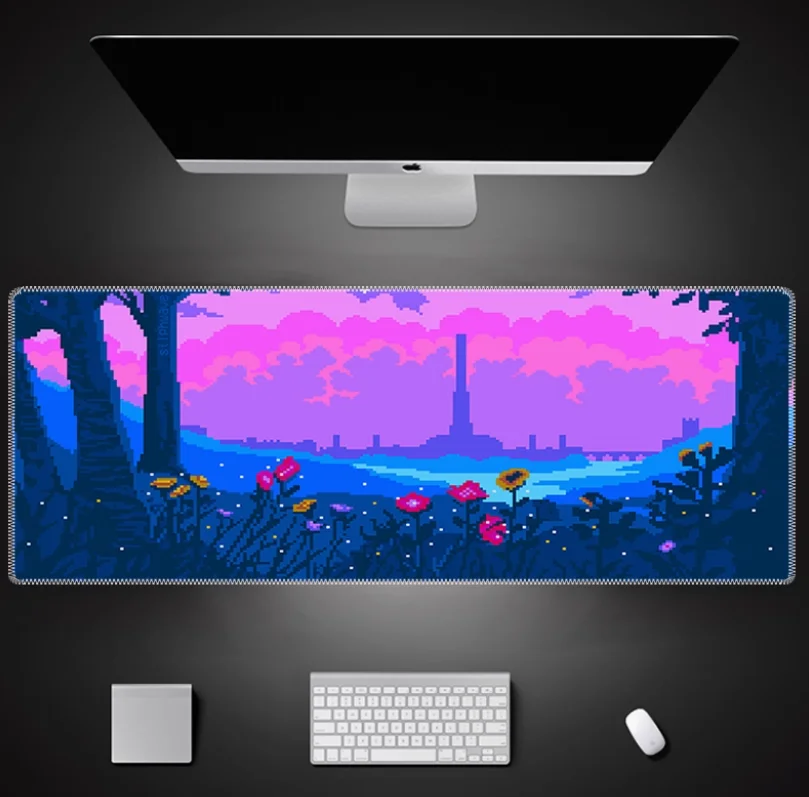 

Minimalist Natural Mountain Scenic Locking Edge Computer Customization Mausepad Natural Rubber Setup Gamer Accessories Keyboard