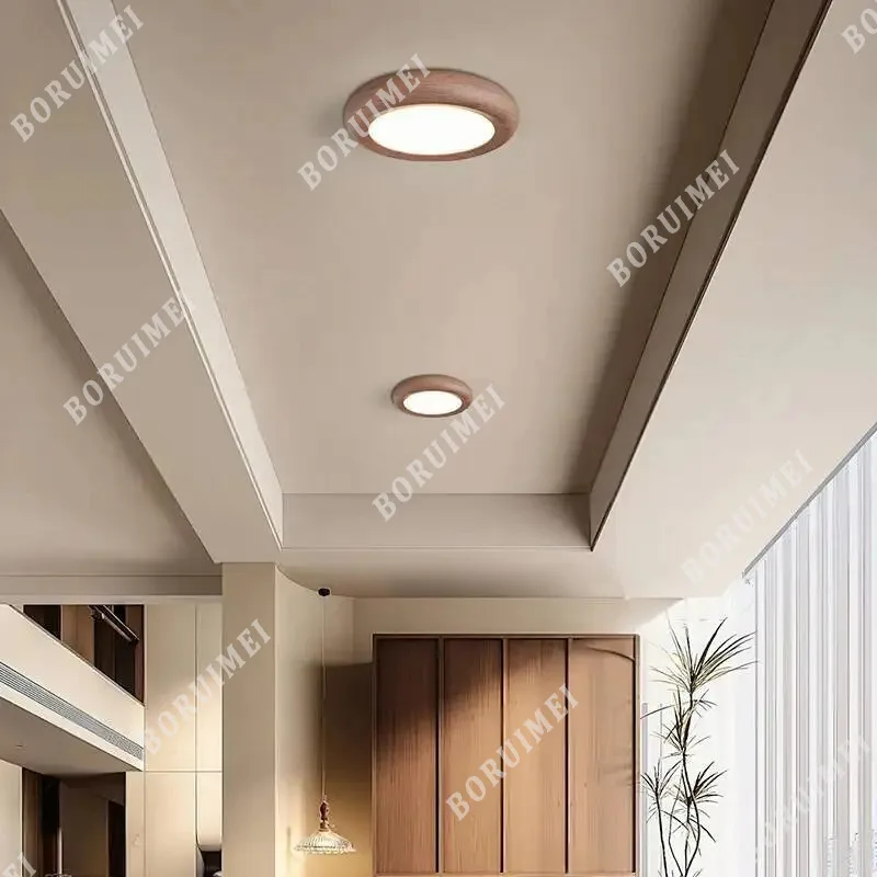 Log color restaurant LED hanging aisle light modern minimalist three-headed restaurant table light indoor bedside lighting Lamps