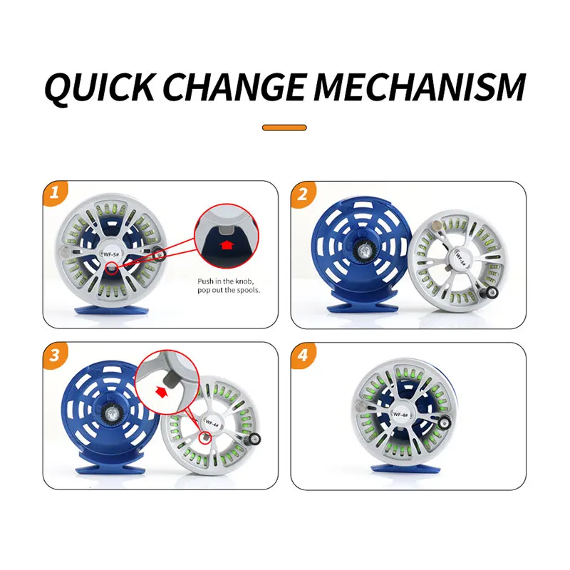 FJORD Crappie Fly Fishing Reel Fly Wheel CNC Machined High Quality Double Entangled Line Equipped With Two Different Line Number