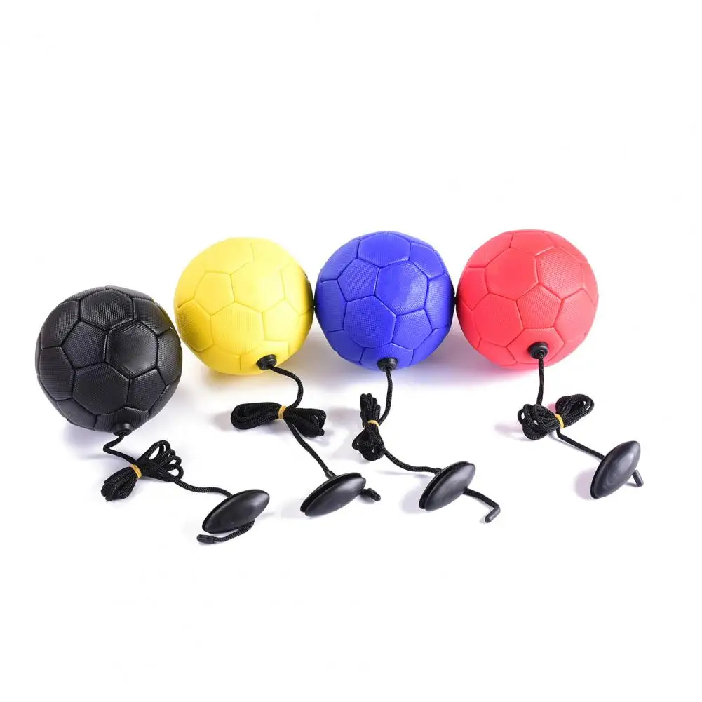 Size 2 Football Training Ball High-elastic Kick Resistant Solid Color Small Kids Adults Practice Belt Soccer Ball for Beginner