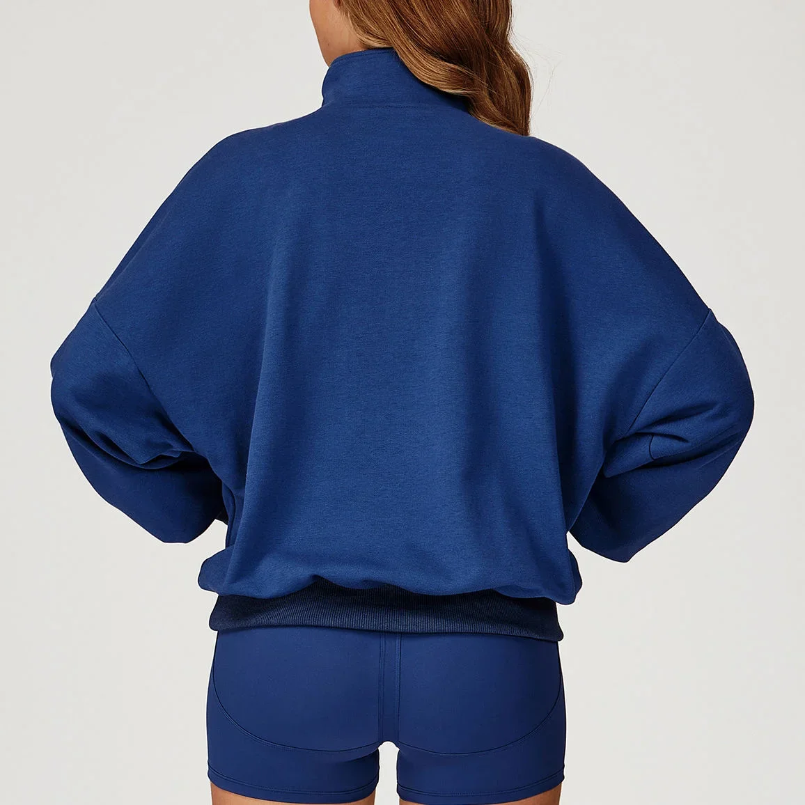 Feminino leve à prova de vento velo zíper correndo esportes hoodie sem costura ajuste casual solto pulôver para outono inverno ao ar livre