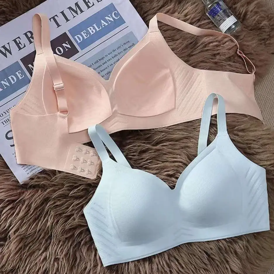 

Сексуальный женский бесшовный бюстгальтер, дышащий беспроводной бюстгальтер из ледяного шелка, нижнее белье, спортивный бюстгальтер с эффектом пуш-ап, бюстгальтеры с маленькой грудью, женское нижнее белье