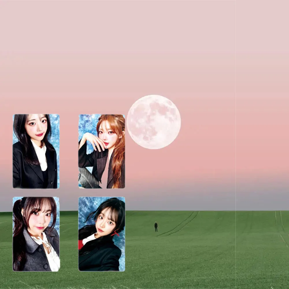 Álbum de fotos KPOP QWER Born 2 Rock, tarjetas fotográficas de alta calidad, estilo INS, impresión de doble cara, tarjeta LOMO, tarjetas LOMO Chodan Magenta