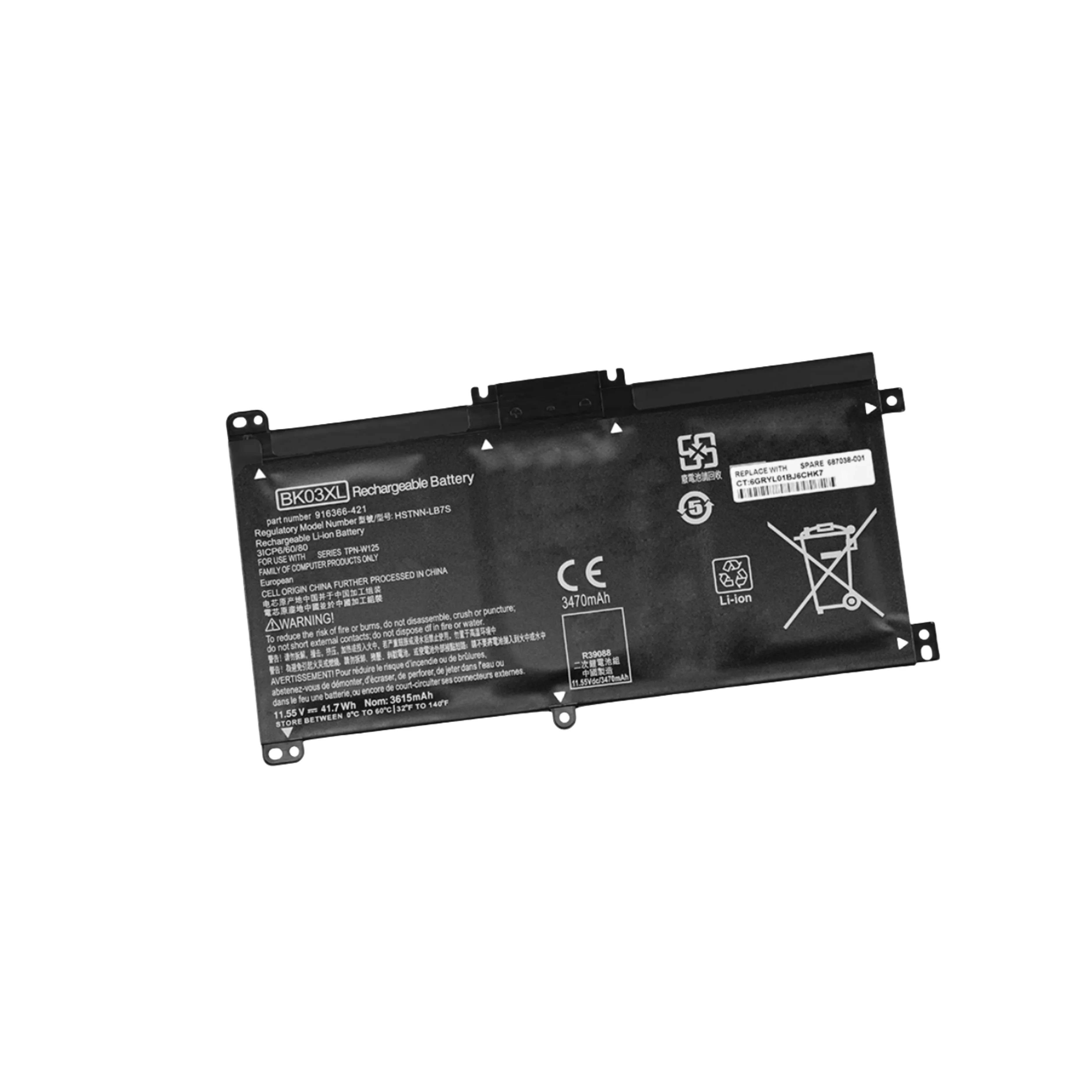 

X360 TPN-W125 14M-BA011DX BK03XL