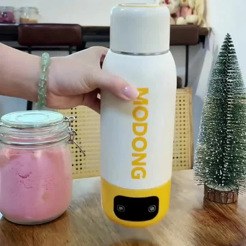 600ml Portable Electric Kettle 316 Stainless Steel Vacuum Insulated Constant Temperature Travel Tea Baby Formula Cup 휴대용 전기 주전자