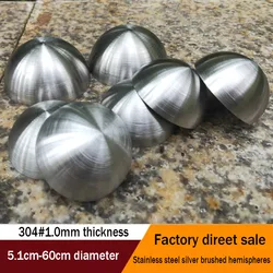 Diameter51cm-60cm Wire drawing stainless steel brushed matte indoor and outdoor hollow decorated semi-spherical steel pipe head