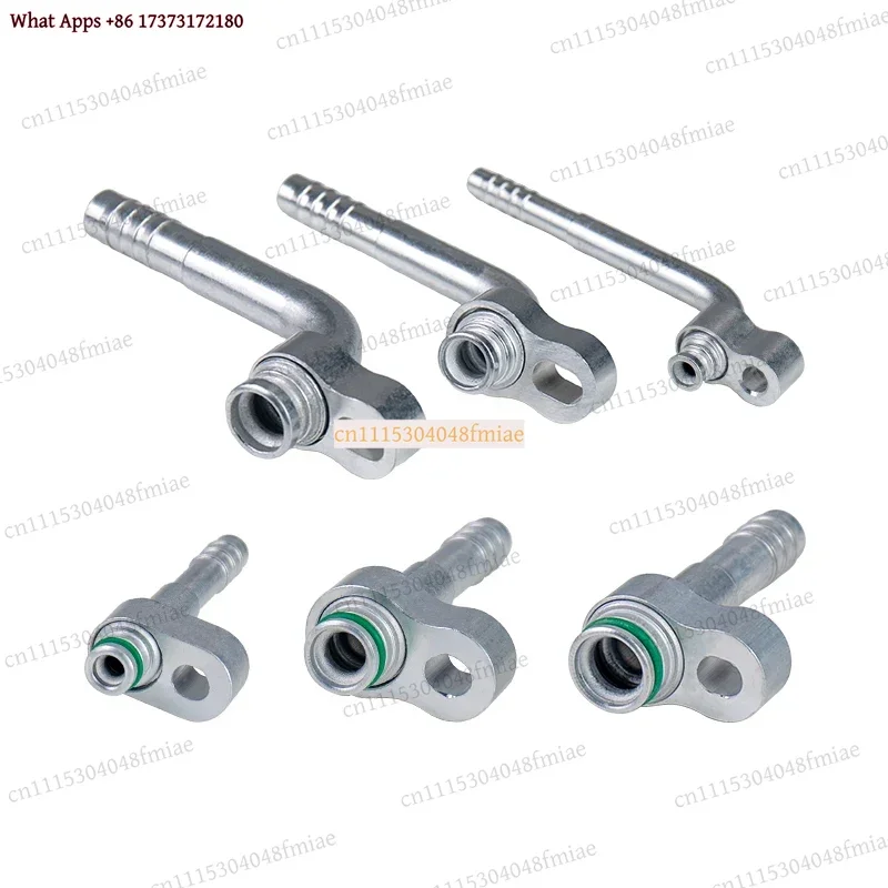 6 8 10 Aluminum Barb Fitting Straight 90 Degree O-Ring for A/C Compressor Accumulator