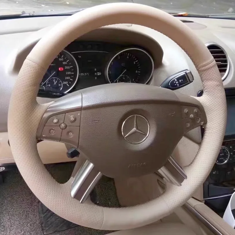 DIY Non-slip Steering Wheel Cover for Mercedes Benz M-Class ML350 ML500 ML550 GL-Class GL320 GL450 GL550 R-Class R320 R350 R500