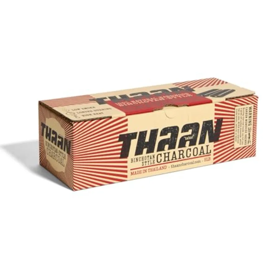 

Thaan Thai Style Charcoal 5lbs for Outdoor Grilling and BBQ Cooking High Heat Output and Long Burn Time Ideal for Traditional T