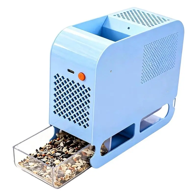 A96K-Bird Feed Shell Blowing Machine, Bird Food Electric Separator Bird Seeds Separator And Blower With 2 Visible Drawers