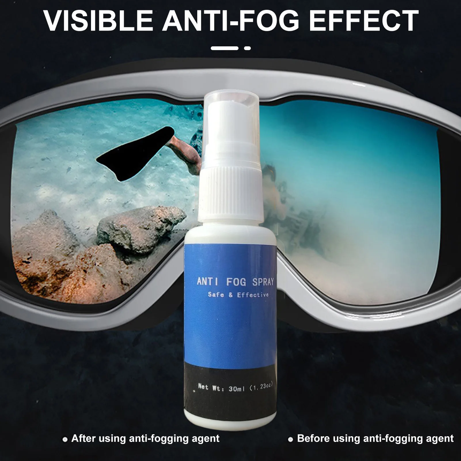 Anti Fog Spray Anti-Fog Lens Cleaner Eyeglass Cleaning Spray 30ML Antifogging Glass Cleaning Spray For Eye Glasses Sunglasses