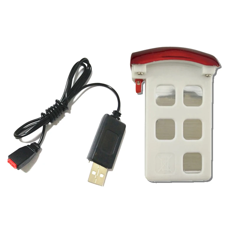 SYMA X5UC X5UW Dron część zamienna 3.7V 500mAh bateria USB przewód do ładowania przewód część RC Quadcopter wymień akcesoria