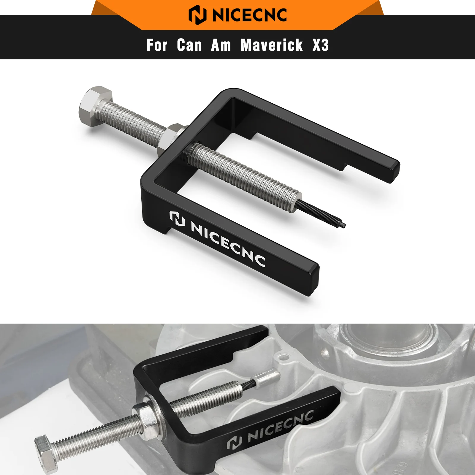 NiceCNC para Maverick X3 herramienta de extracción de Extractor de pasadores de rodillo de embrague para 2017-2024 Can Am Maverick X3 UTV removedor de pasadores de rodillo de embrague