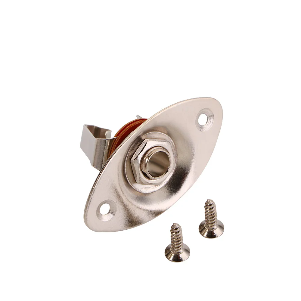 

Durable Metal Electric Guitar Parts for Electric Guitar Jack Plate & Screws Outputing Output Socket Stereo Jack Audio Output