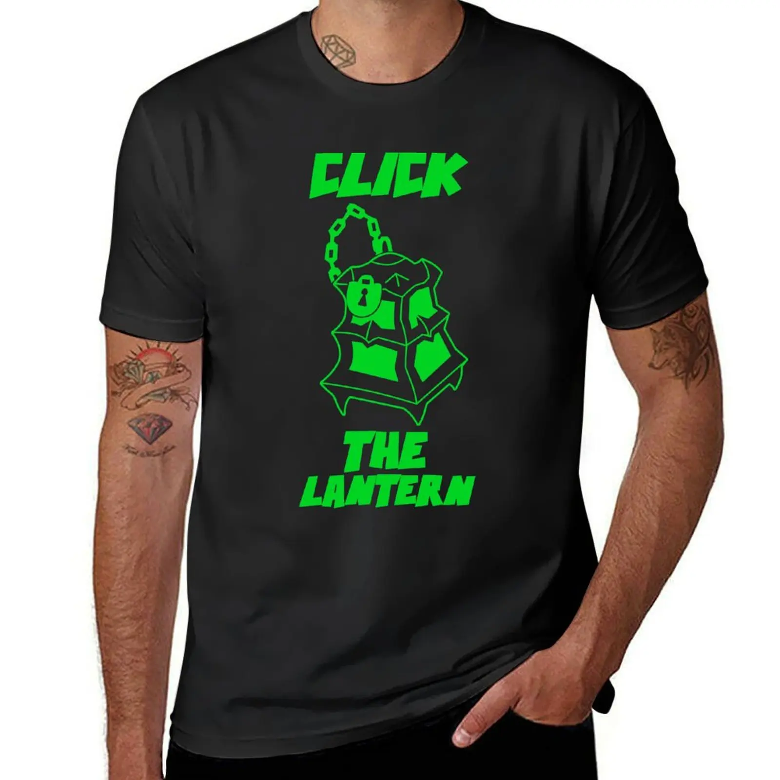 Click The Lantern T-Shirt quick-drying cute clothes vintage clothes slim fit t shirts for men