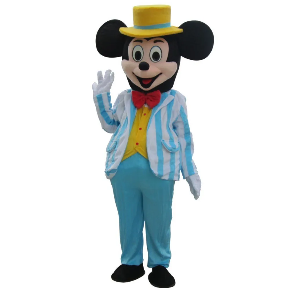 Cartoon Mouse Mascot Costume Walkable Doll Prop for Theme Park Gathering Display Festival Activity