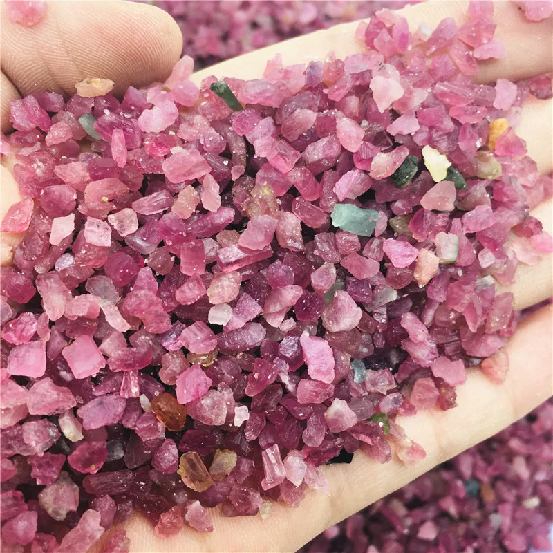 50-1000g Natural Crystal Red Tourmaline Gemstone Vein Healing Reiki DIY Material Stone Craft