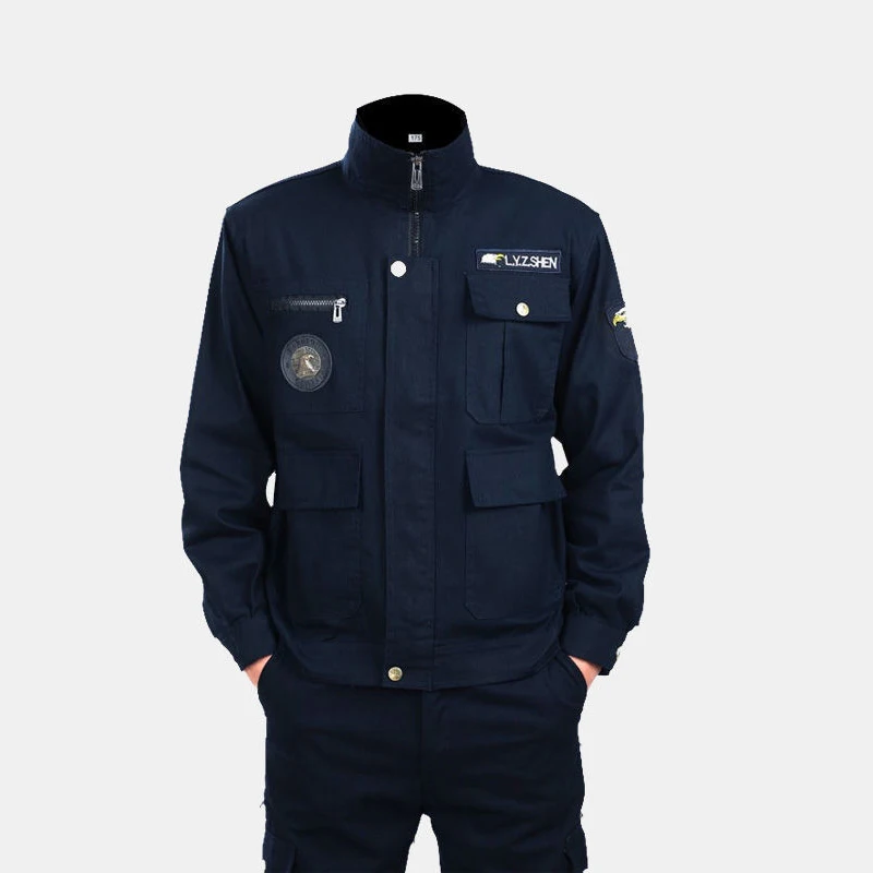 Work Uniform For Men Workshop Warehouse Factory Mechanic Garage Security Working Cloth Uniform Wear Resistant Anti Scald