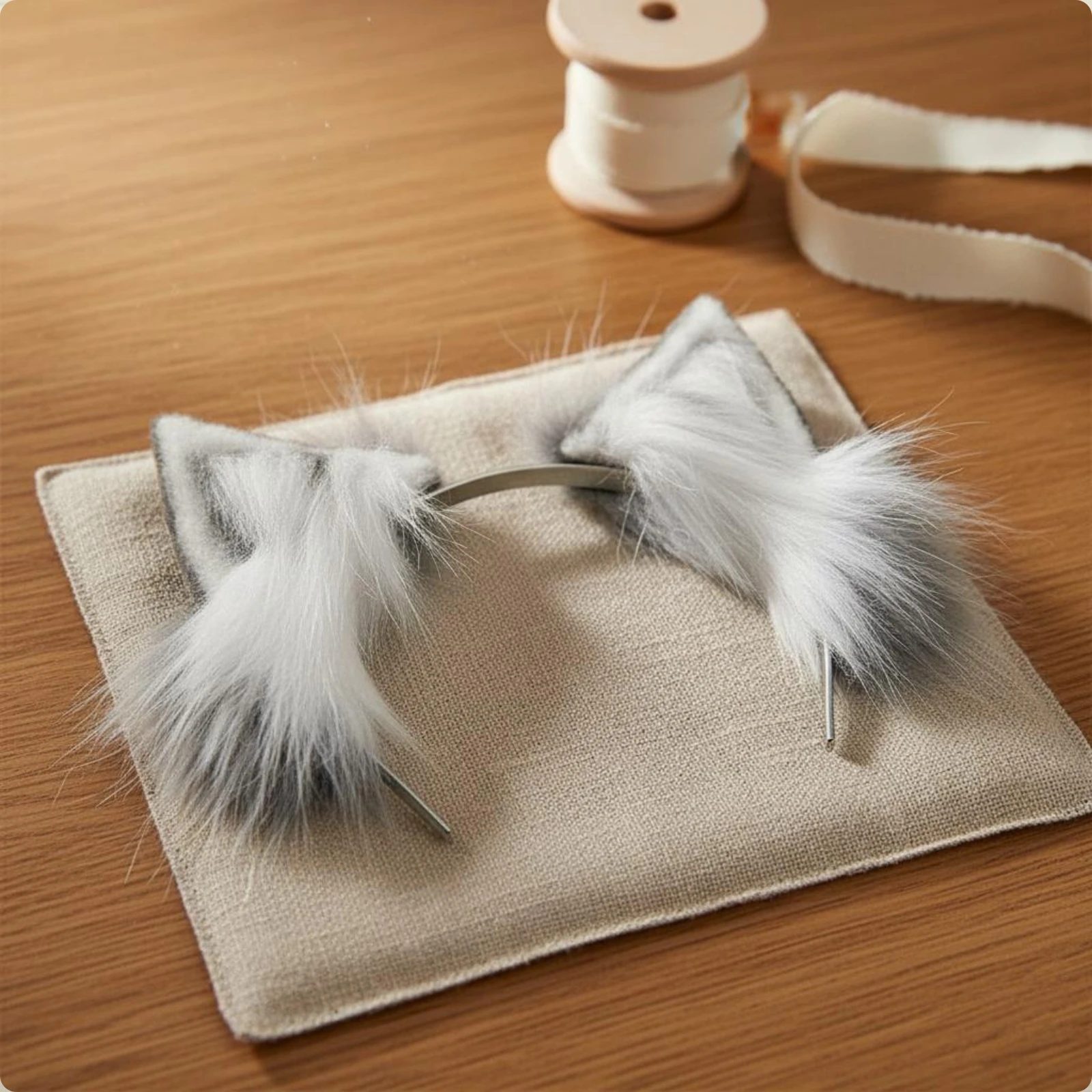 

Animal Ear Headband Realistic Soft-Textured Animal Ears Doll Accessory Soft Headwear for Dress Up