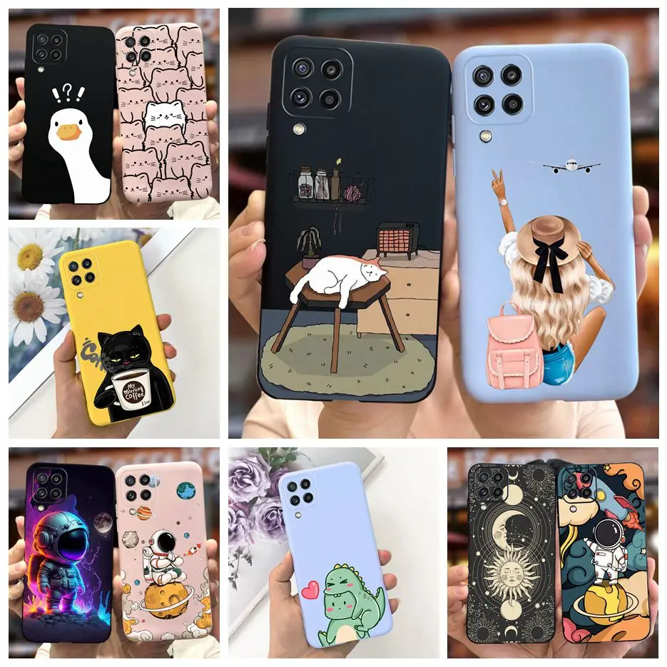 For Samsung Galaxy M32 4G Case SM-M325F Stylish Candy Painted Cover Soft Silicone Phone Case For Samsung M32 M 32 4G Fundas Capa