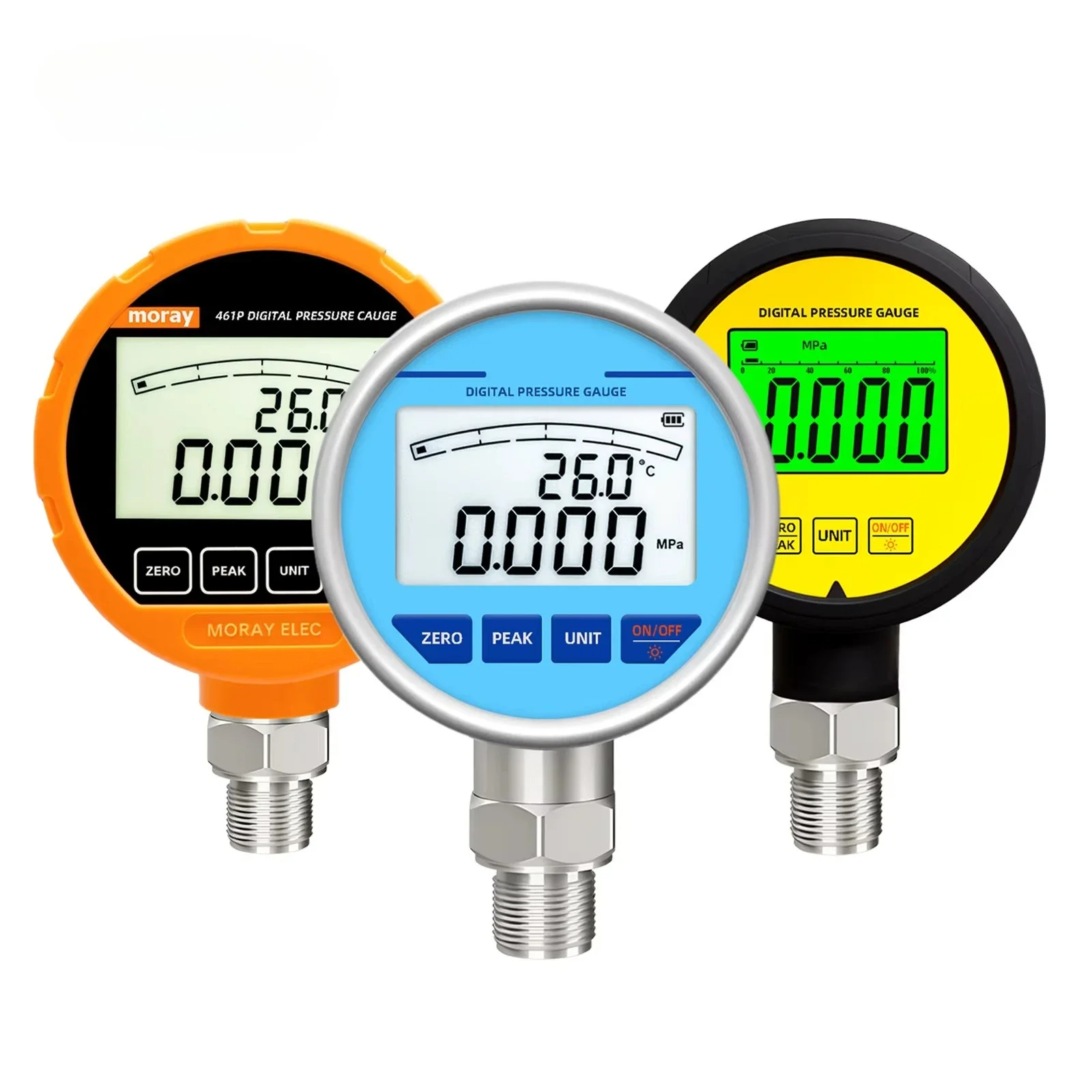 ME260P LCD Meter Digital Manometer High Accuracy 250bar General Pressure Sensor Water air Digital Pressure Gauge