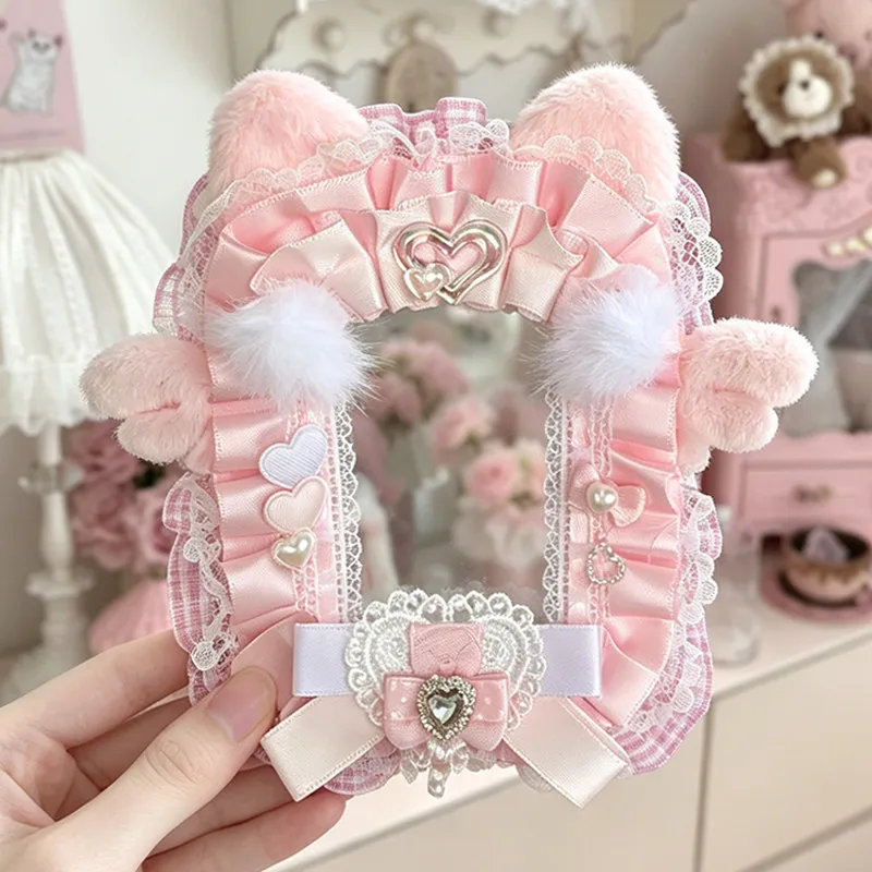 Lace Cat Ear Handmade Card Cover Finished Product Cute Exquisite Student Gu Meigu Card ID Protection Cards Bag Accessories