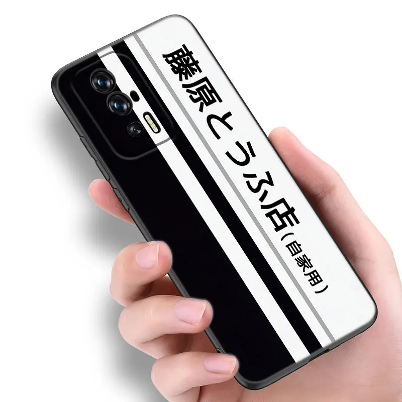 Initial D AE86 Black Silicone Phone Case For Xiaomi Redmi 7A 8A 9A 10A 11A 9C 10C 12C 13C 11 Prime A1 A2 Plus 12 4G Note 9T 12R