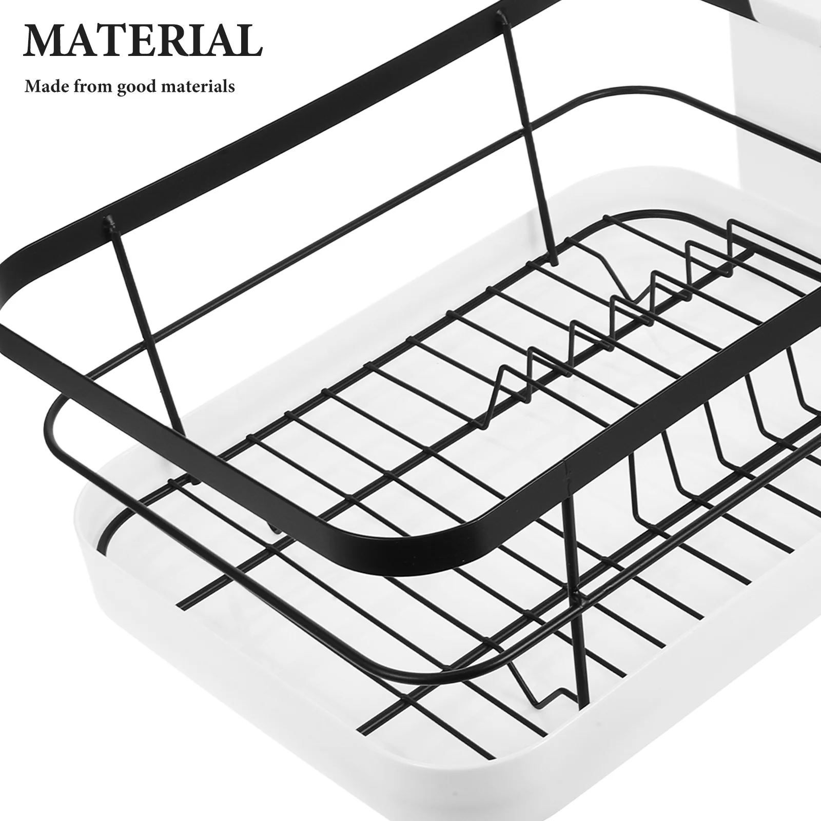 

1Set Kitchen Dish Storage Rack Organizer Multifunctional Ventilated Drying Rack for Plates Bowls Cutlery Countertop Dish Drainer