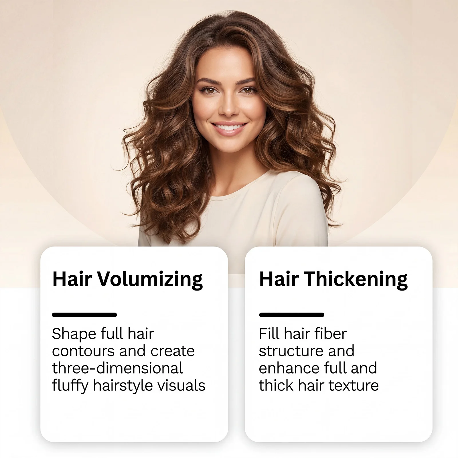 Hair Volumising Serum Thickening Strengthening Roots Fine Thin Growth Boost Density Volume Lightweight Scalp Nourishment Essence