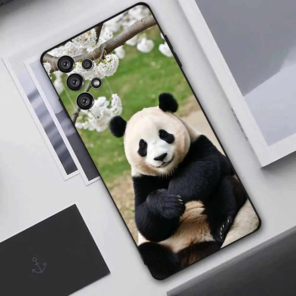 fubao panda Phone Case For Samsung Galaxy A20,A21s,A22,A31,A32,A52,A53,A72,73,A80,A91 Soft Black Cover