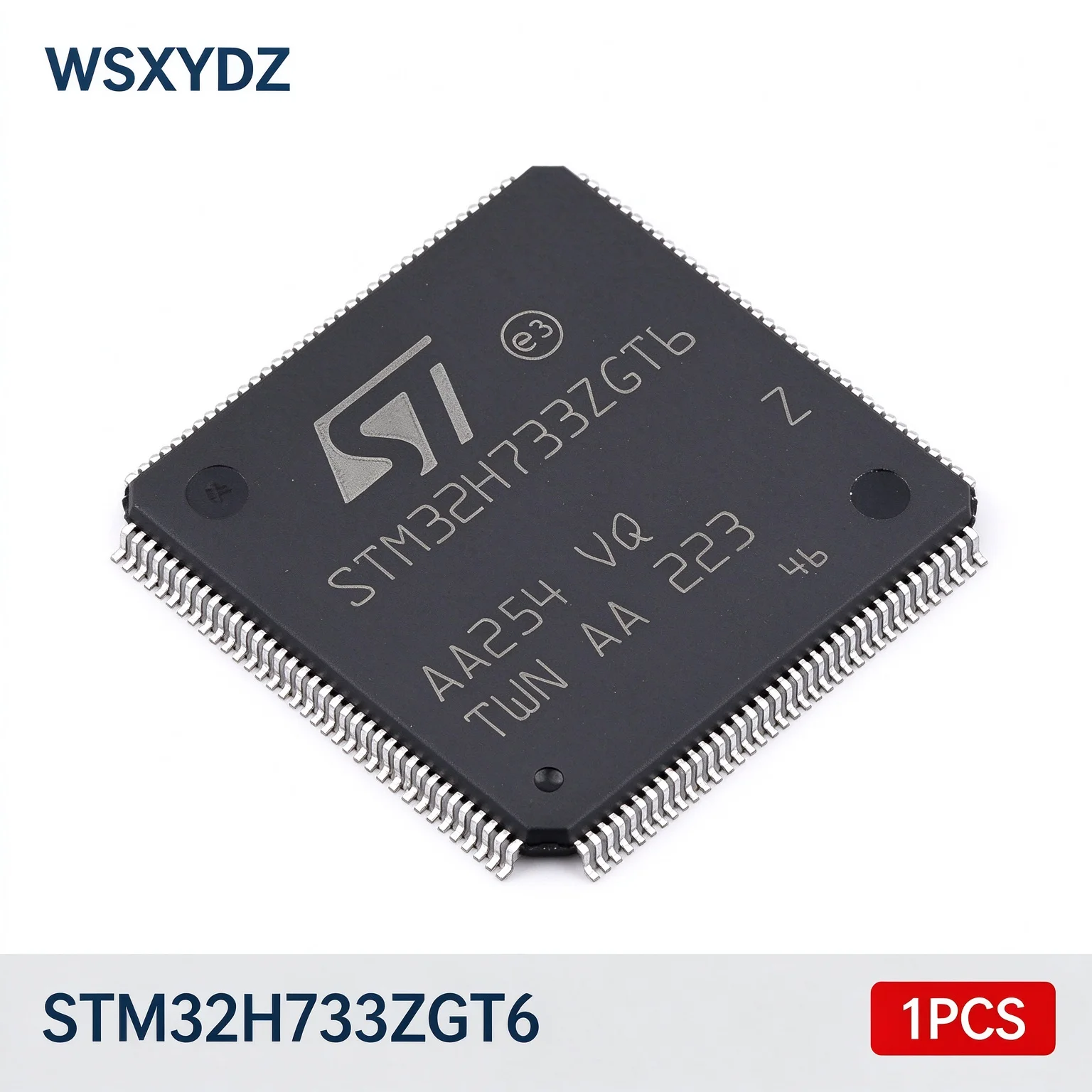 1PCS STM32H733ZGT6 ST High-Performance Cortex-M7 MCU 550MHz 1MB Flash 564KB RAM LQFP144 DSP DP-FPU Crypto New Original（118）