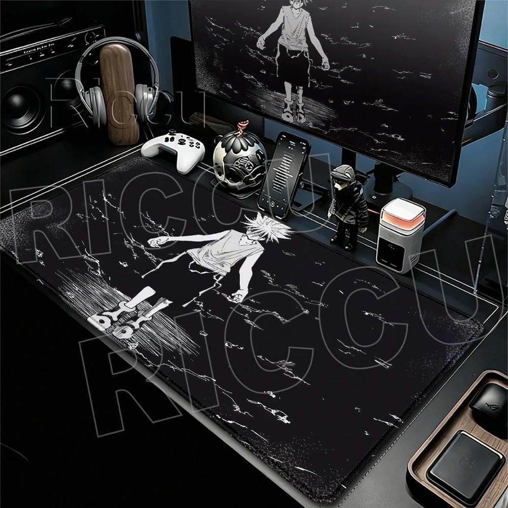 Killua Mouse Pad Hunter x Hunter Anime Boy Computer Keyboard Rubber Pads Game Locking Edge Office Laptop Deskpad Non-slip Carpet