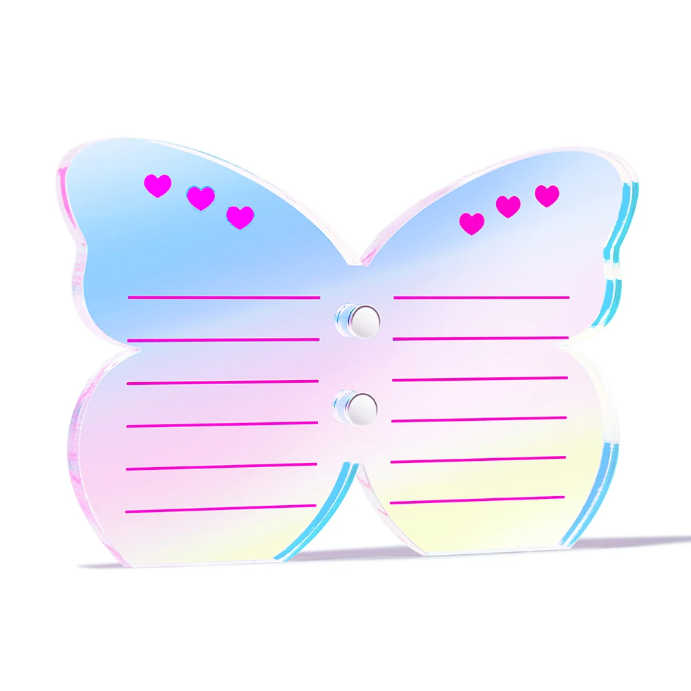 1PCS อะคริลิค Eyelash EXTENSION ผู้ถือผีเสื้ออะคริลิคขนตาปลอม Organizer สําหรับ False Lash จอแสดงผลพาเลทแต่งหน้าเครื่องมือ