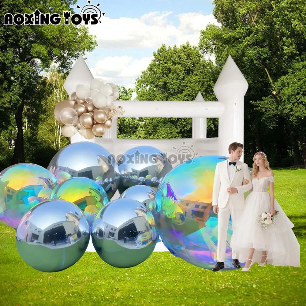 Giant Inflatable Mirror Ball 50-300cm Silvery Christmas Disco Wedding Party Event Decoration Advertising