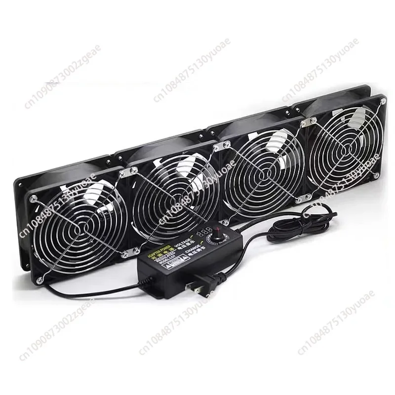 Cooling fan, 12cm chassis, 110V-220V, adjustable speed, graphics card rack, water-cooled exhaust fan