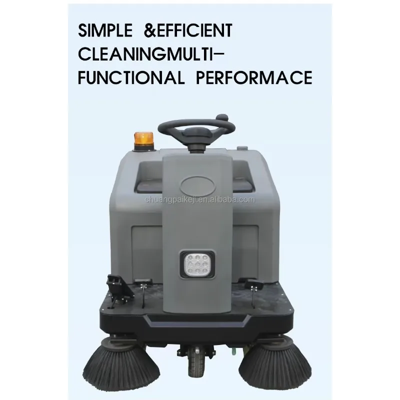 Electric Road Sweeper Low Damage Road Sweeper For Factory Finished Asphalt Yard Fine Sand Garbage Clearing Industrial Works